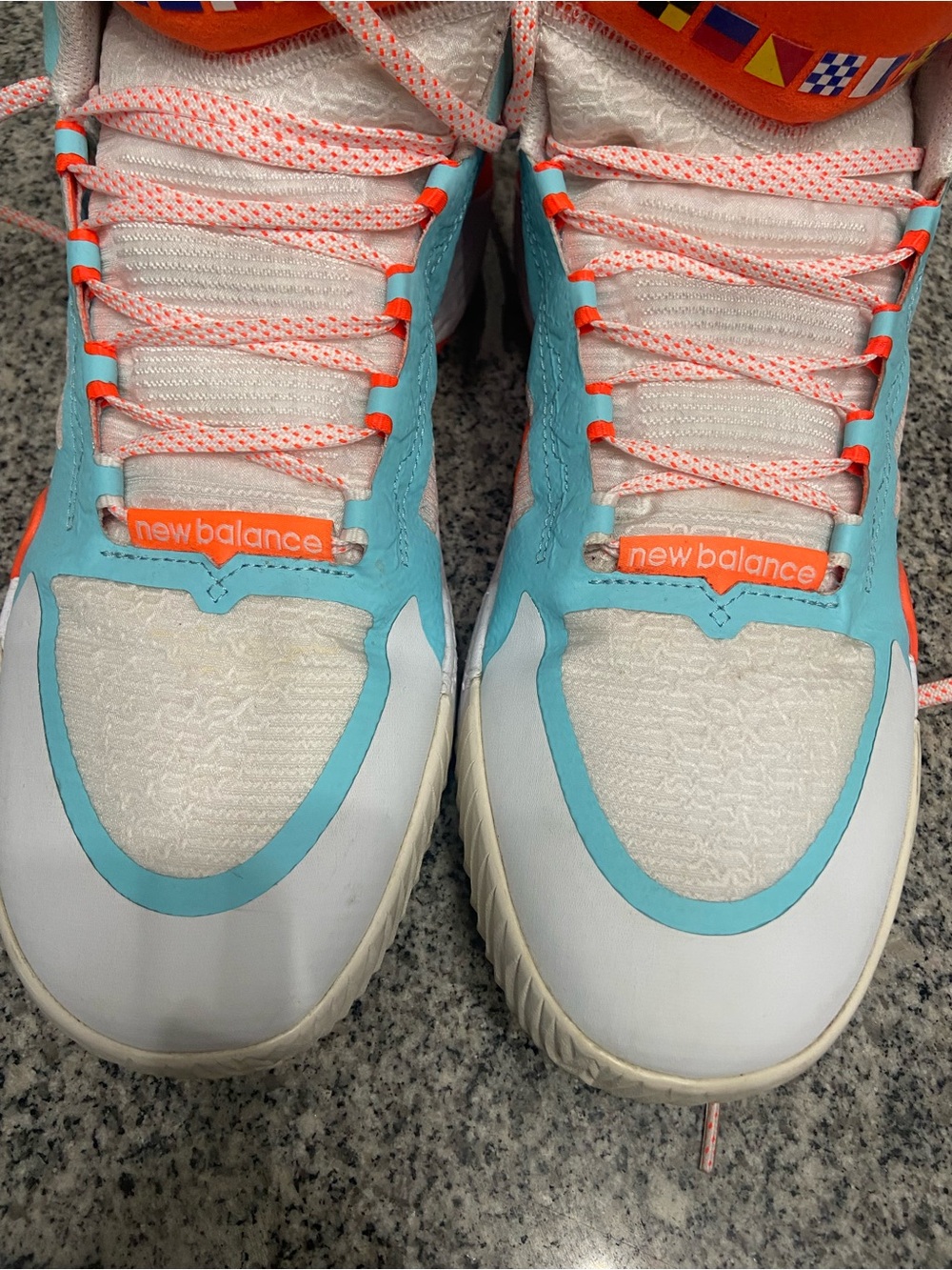 NEW BALANCE Mens KAWHI 2 Clippers 2022 White Orange Blue Sz 13 BBKLSSD2 Athletic - Picture 15 of 17
